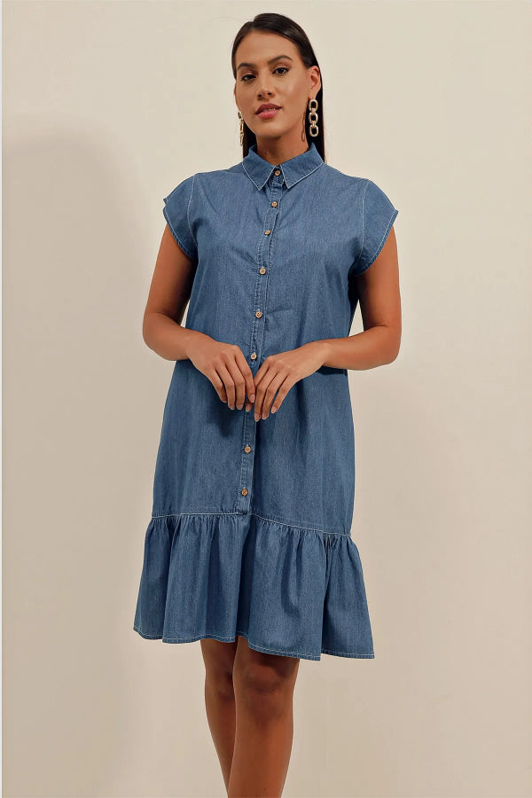 Rodi Sleeveless Denim Dress RD23YB002373