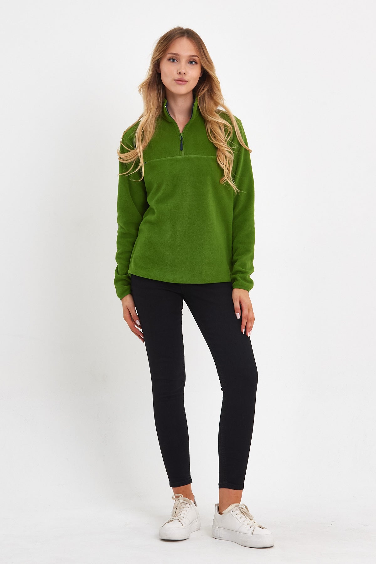 Rodi Half Zipper Stand Collar Fleece Sweatshirt RD24KE057000