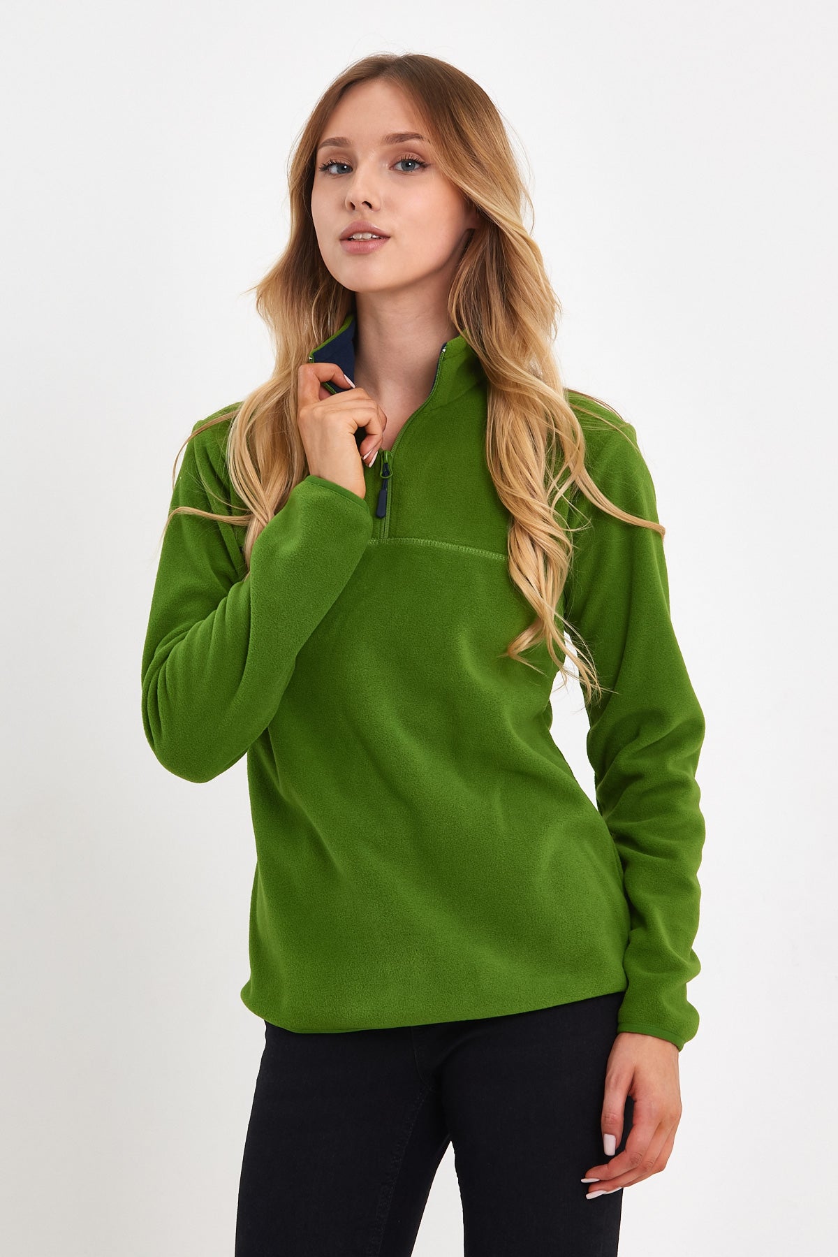 Rodi Half Zipper Stand Collar Fleece Sweatshirt RD24KE057000