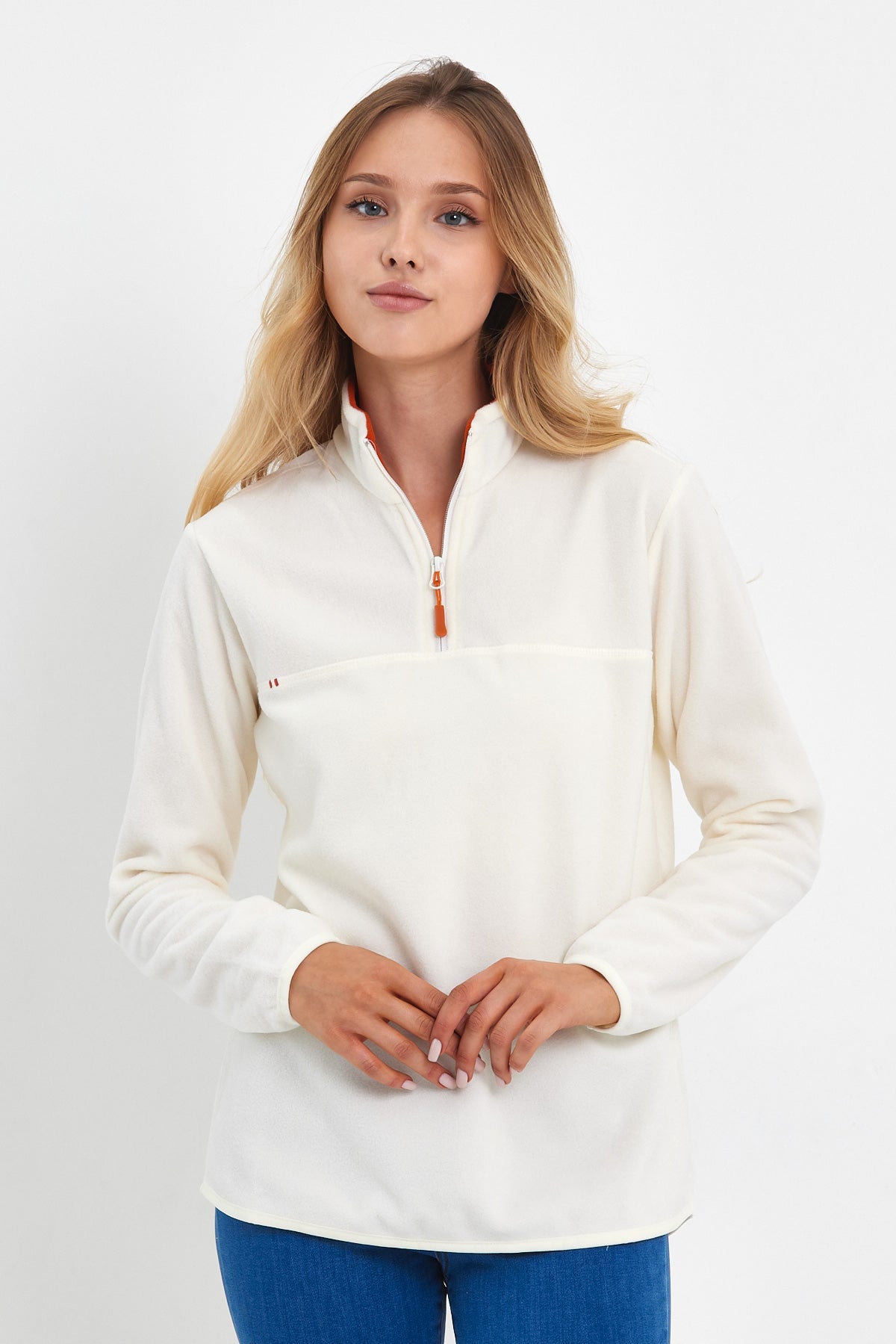 Rodi Half Zipper Stand Collar Fleece Sweatshirt RD24KE057000