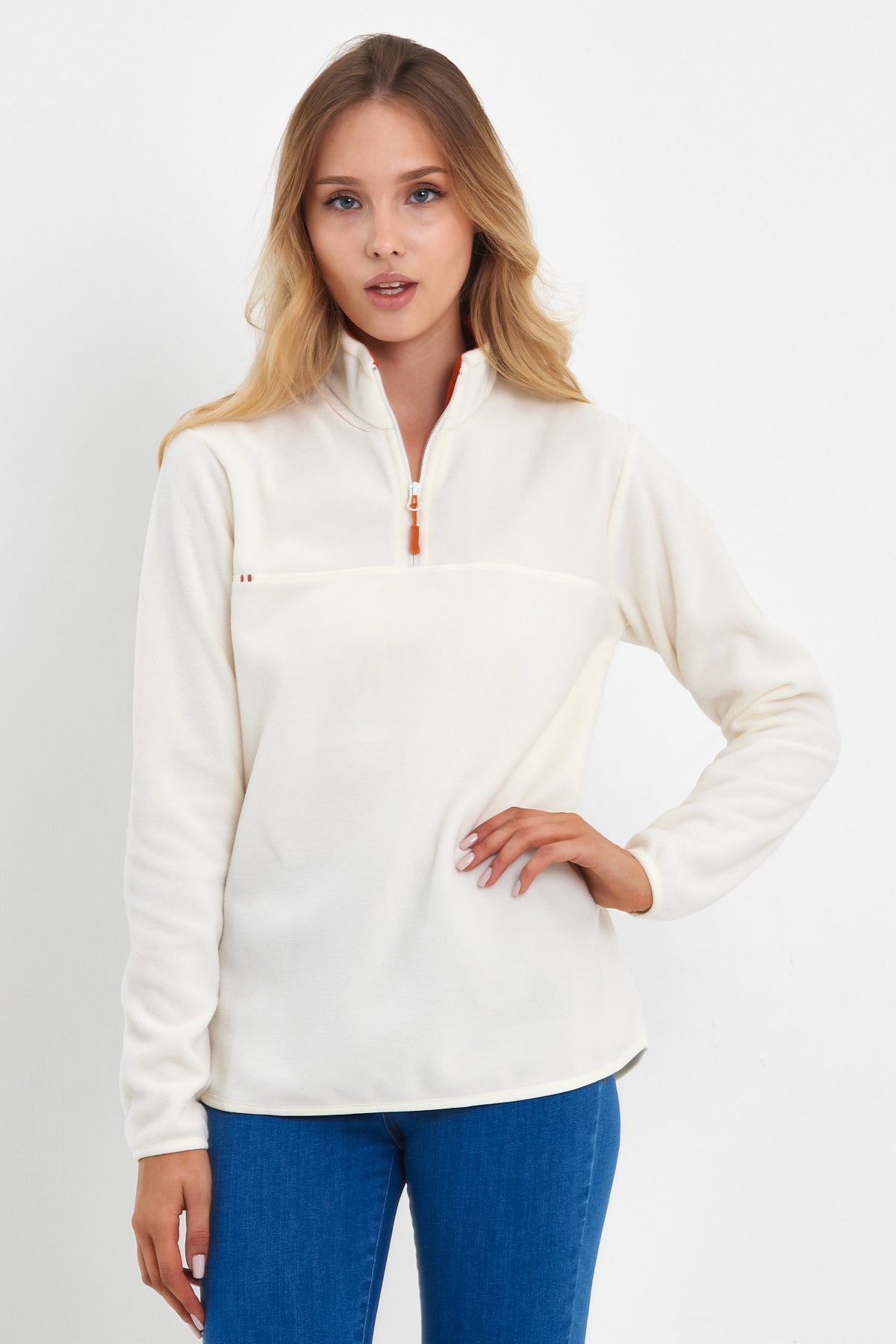 Rodi Half Zipper Stand Collar Fleece Sweatshirt RD24KE057000