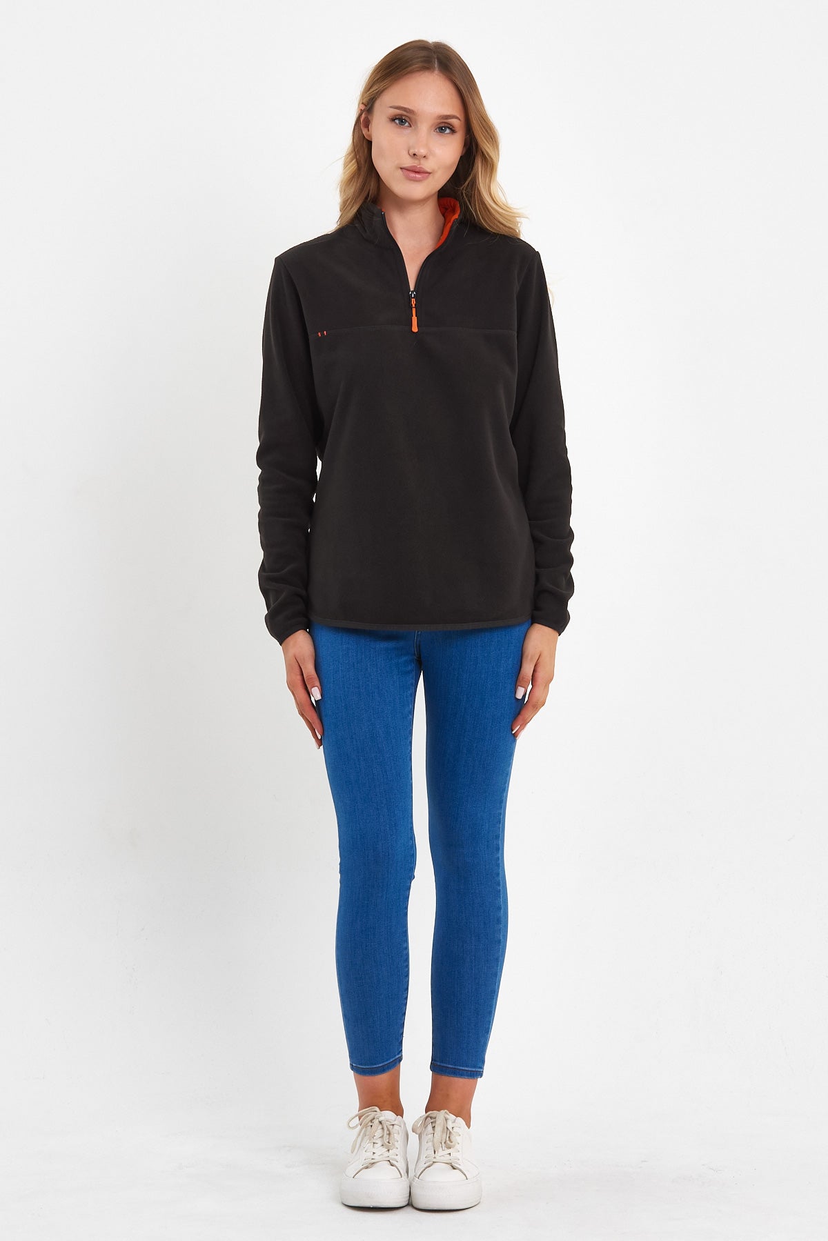 Rodi Half Zipper Stand Collar Fleece Sweatshirt RD24KE057000