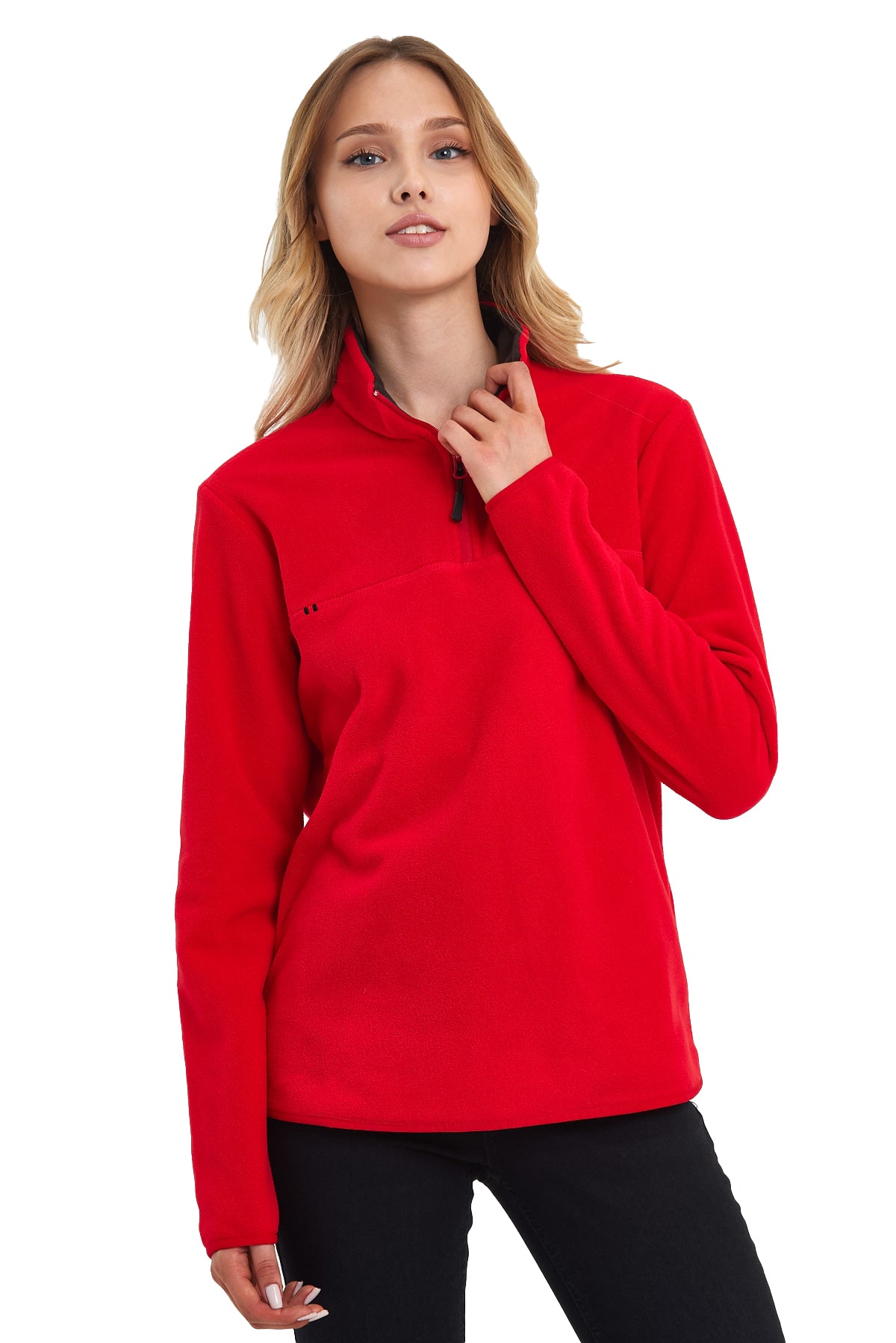 Rodi Half Zipper Stand Collar Fleece Sweatshirt RD24KE057000