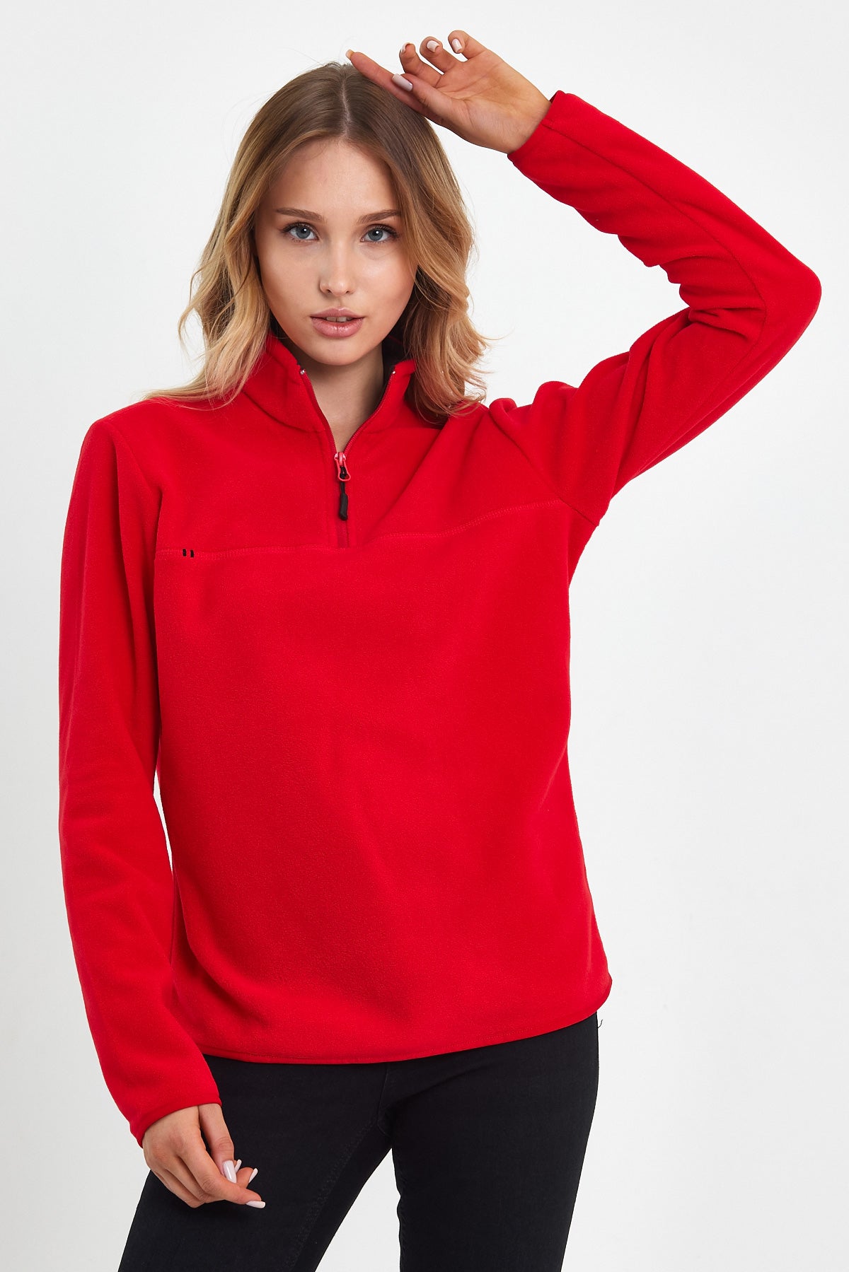 Rodi Half Zipper Stand Collar Fleece Sweatshirt RD24KE057000