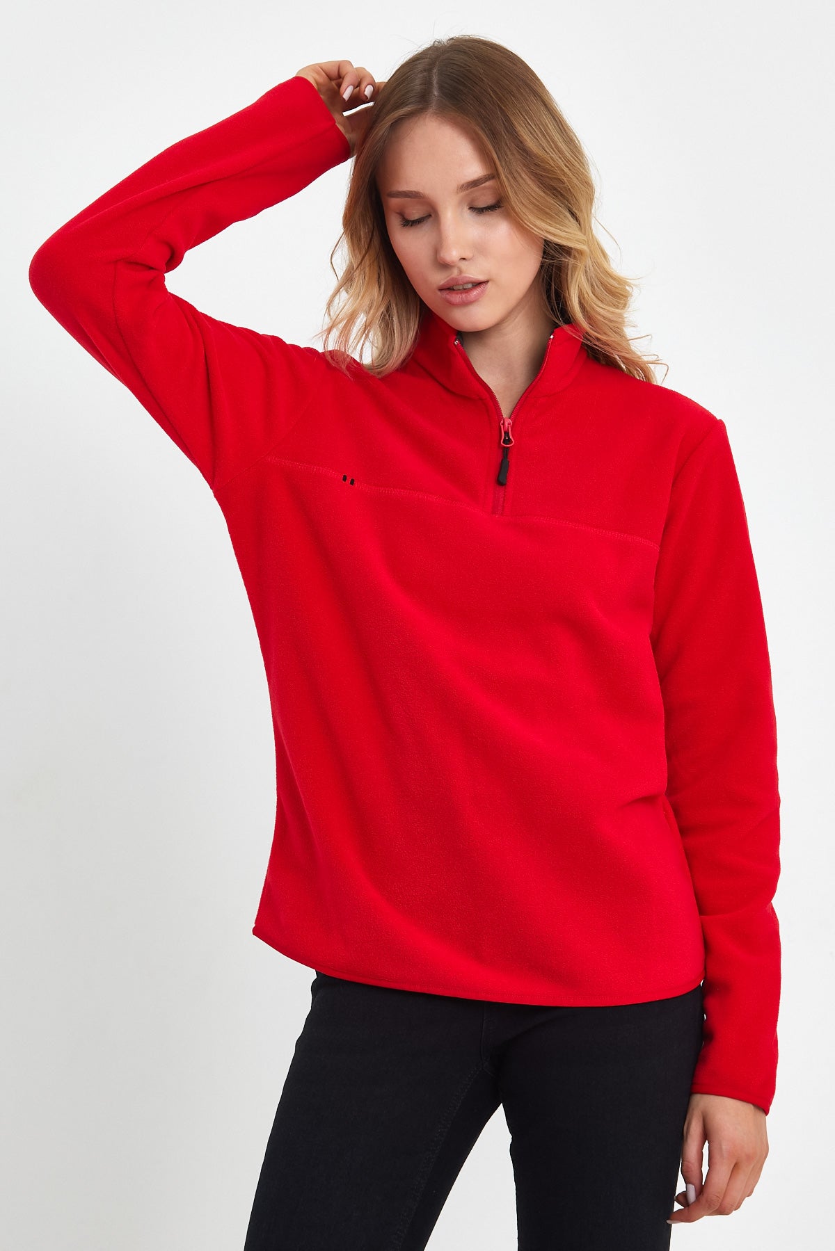 Rodi Half Zipper Stand Collar Fleece Sweatshirt RD24KE057000