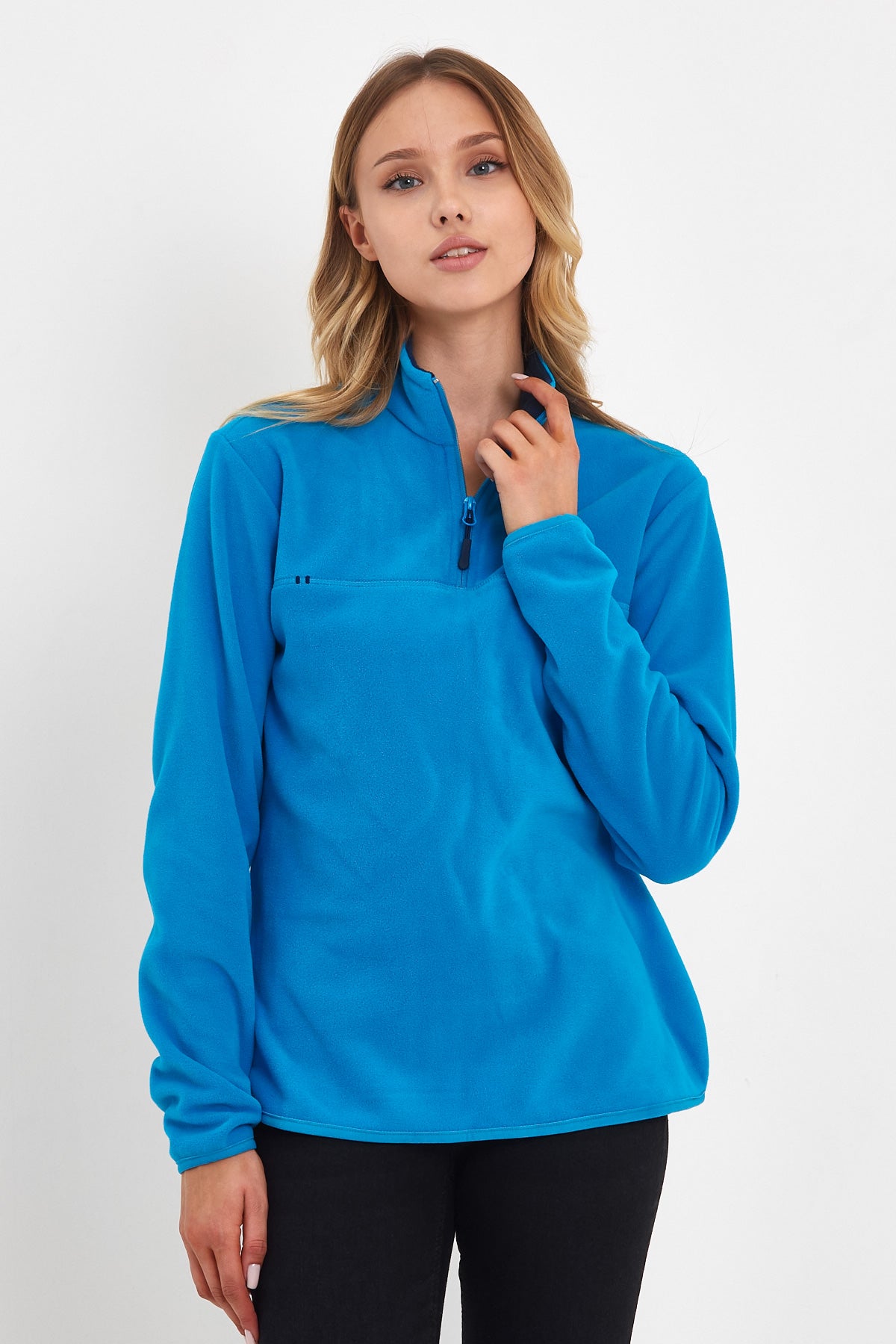 Rodi Half Zipper Stand Collar Fleece Sweatshirt RD24KE057000