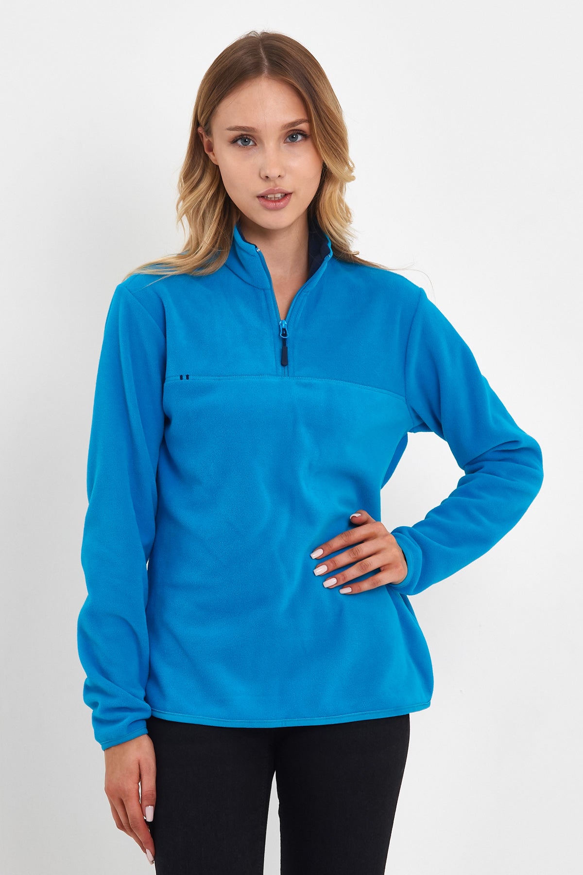 Rodi Half Zipper Stand Collar Fleece Sweatshirt RD24KE057000