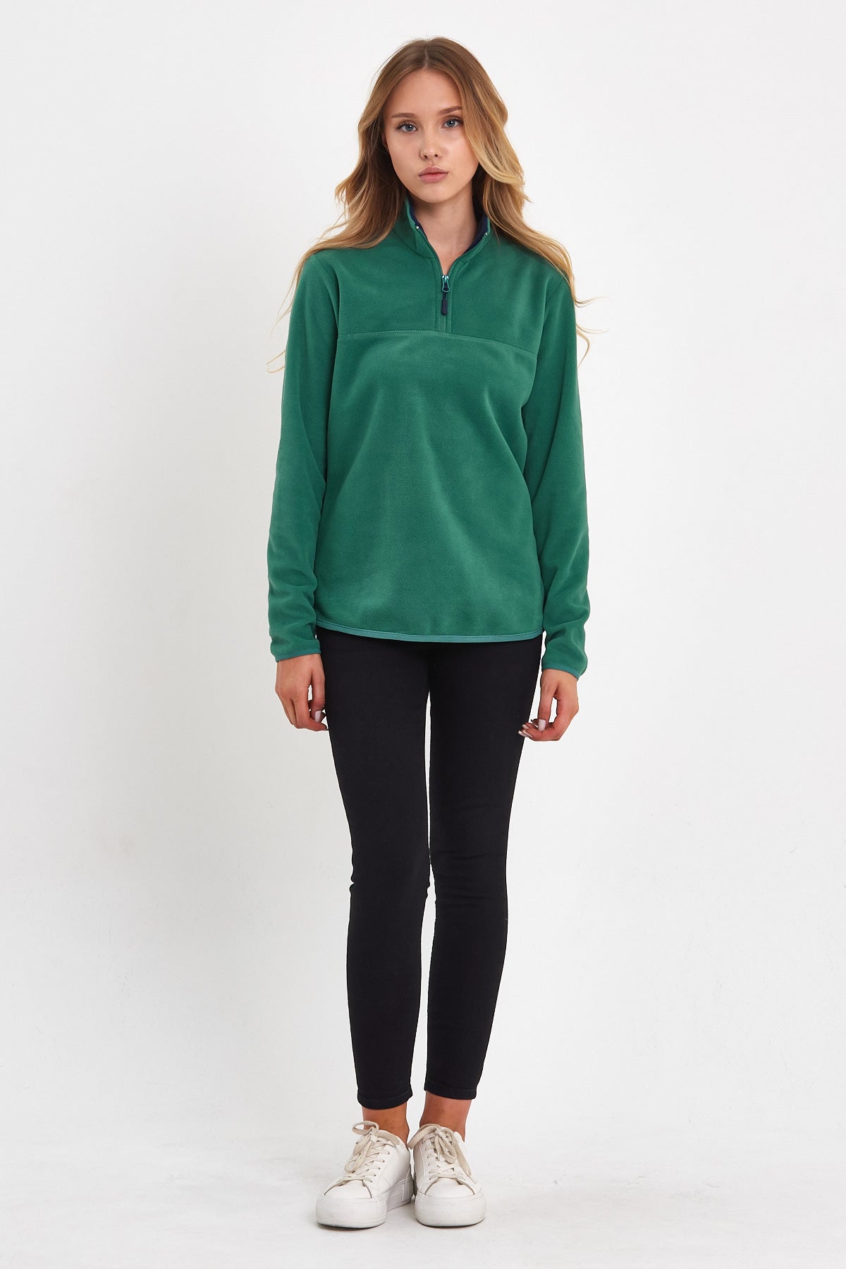 Rodi Half Zipper Stand Collar Fleece Sweatshirt RD24KE057000