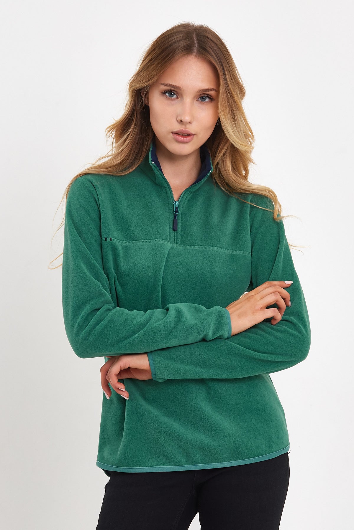 Rodi Half Zipper Stand Collar Fleece Sweatshirt RD24KE057000