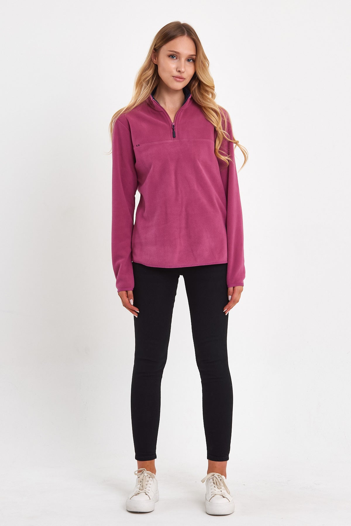 Rodi Half Zipper Stand Collar Fleece Sweatshirt RD24KE057000