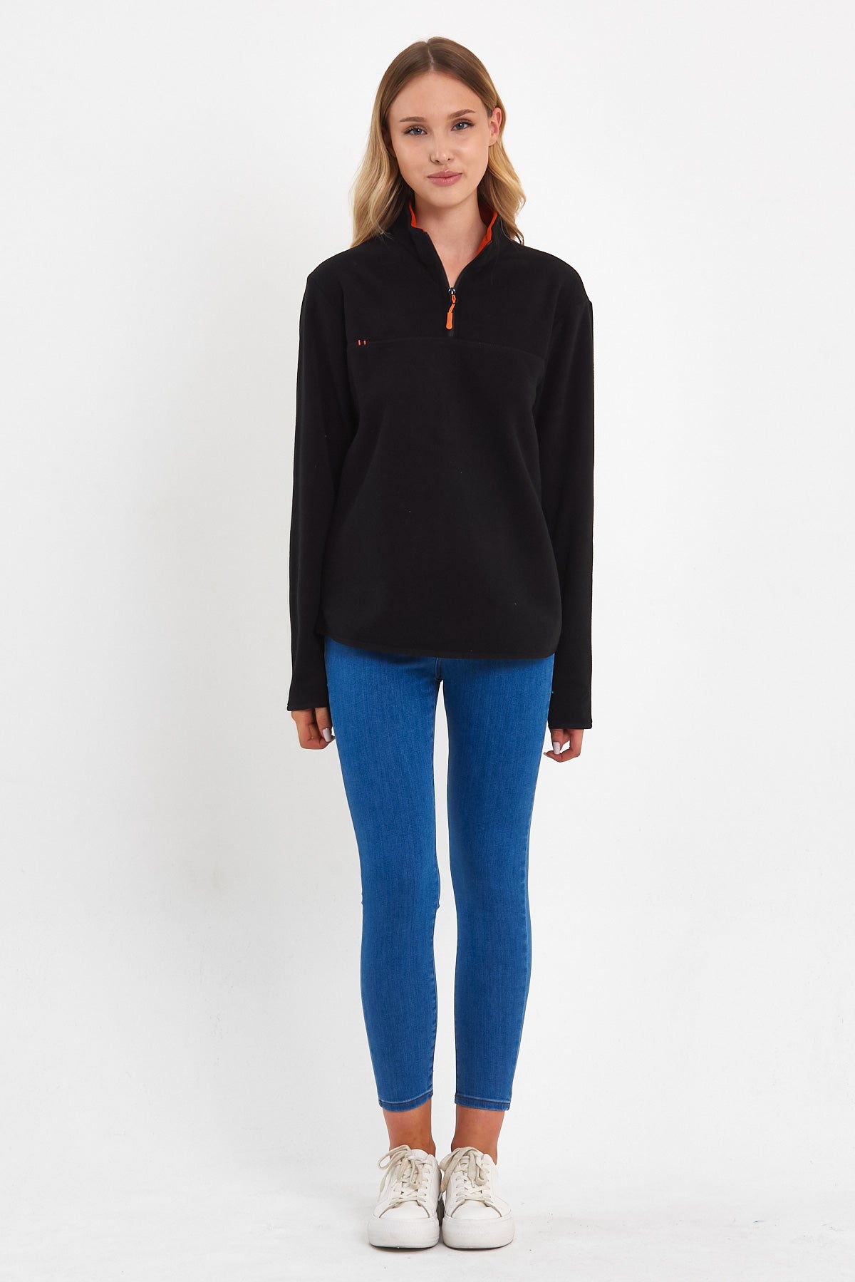 Rodi Half Zipper Stand Collar Fleece Sweatshirt RD24KE057000