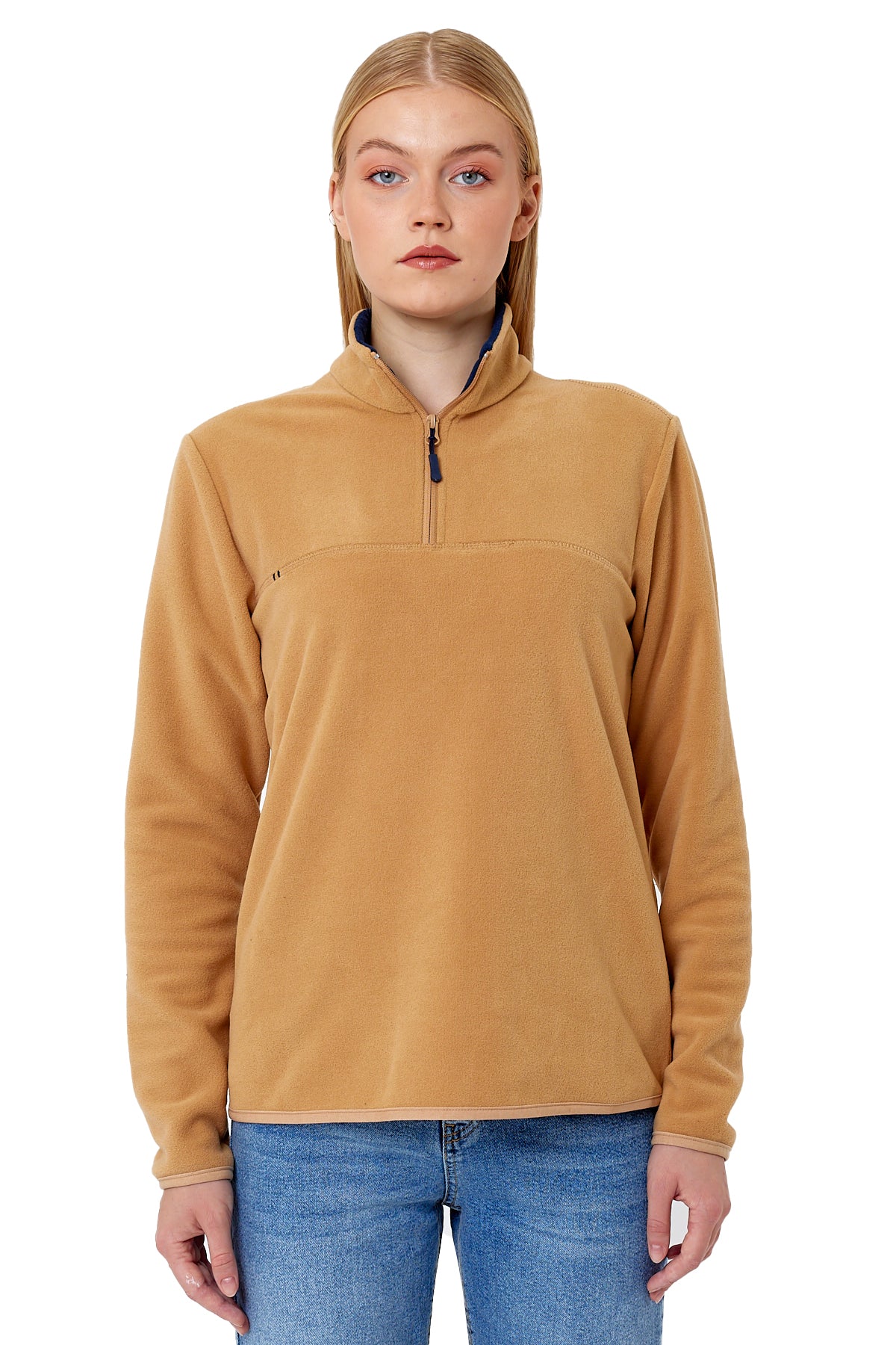 Rodi Half Zipper Stand Collar Fleece Sweatshirt RD24KE057000