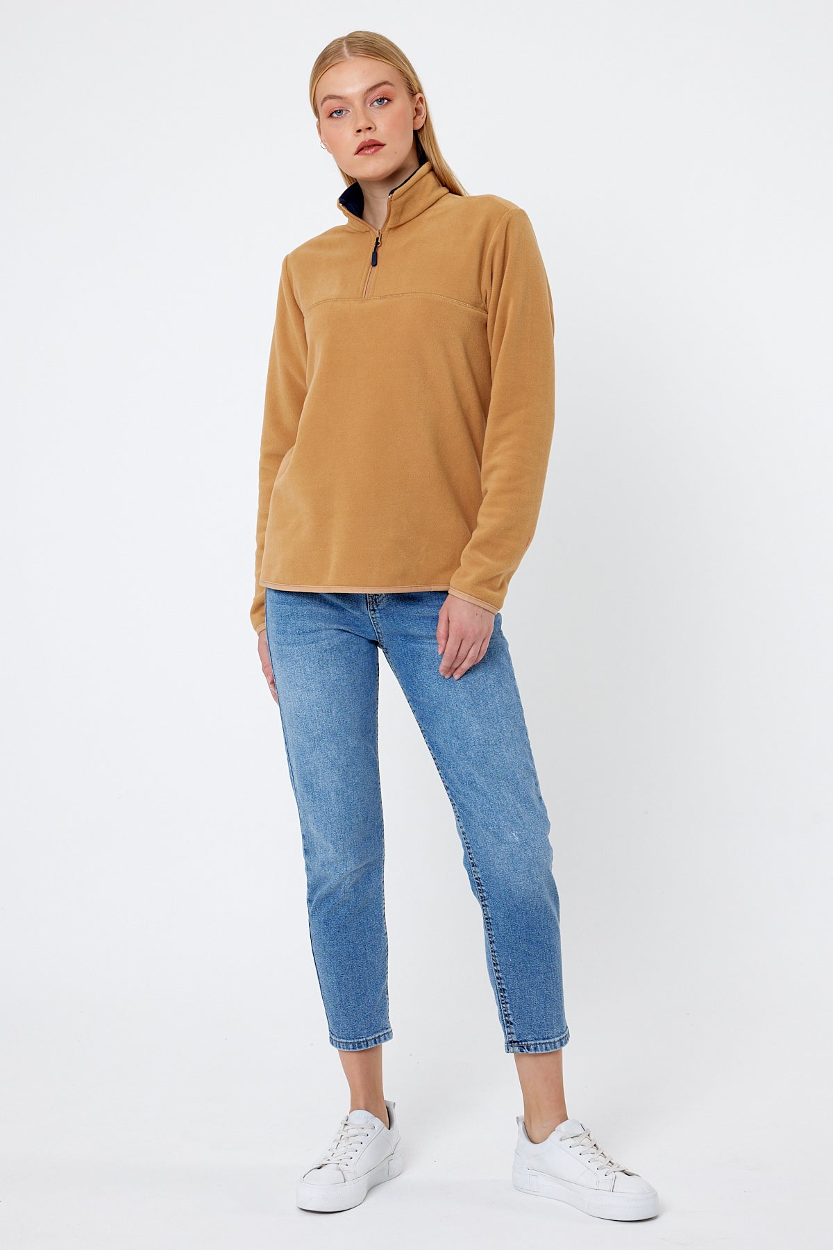 Rodi Half Zipper Stand Collar Fleece Sweatshirt RD24KE057000