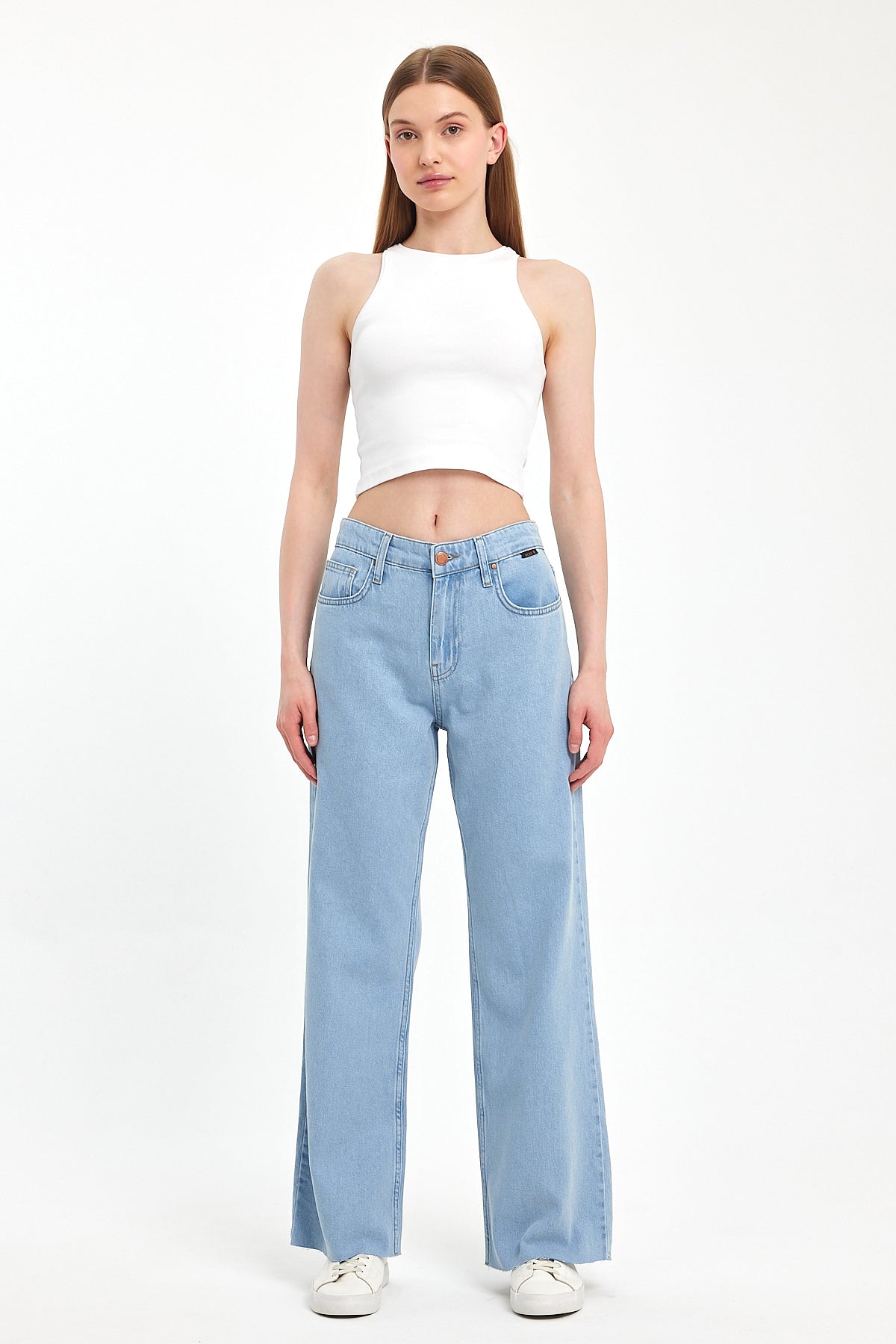 VICTORIA 010 Wide Leg Fit Denim Trousers 0915