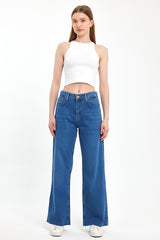 VICTORIA 010 Wide Leg Fit Denim Trousers 0915